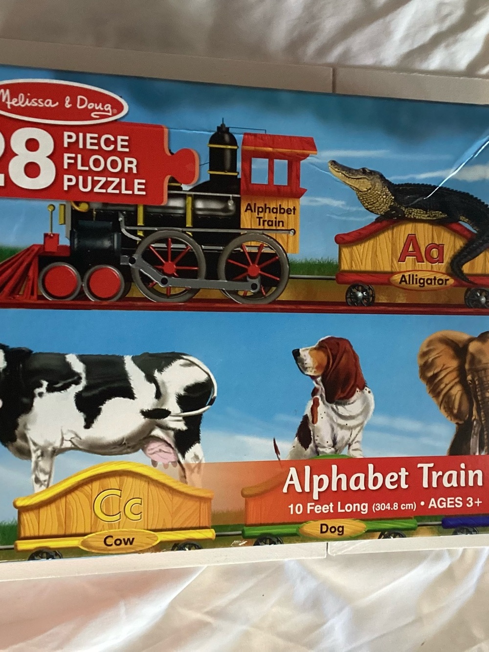 Melissa and Doug Alphabet Train Puzzle 28 PCs 10ft Long Large Puzzle Complete
